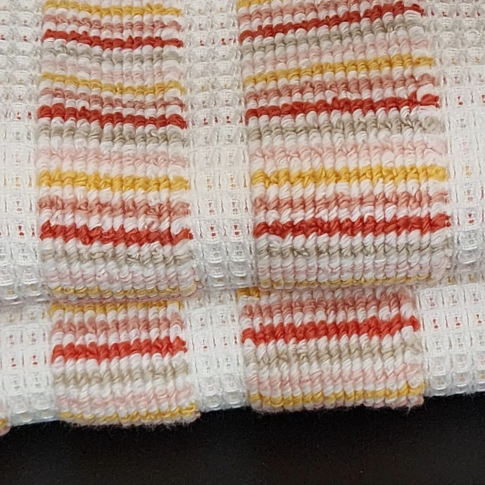 Caro Home 8pc Striped Multicolor Cotton Towel Set 2Bath 2Hand 4Tip Spring Summer